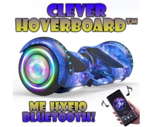 Clever Hoverboard  Ηλεκτρικό Πατίνι με Ενσωματωμένα Ηχεία Bluetooth  Ισχύς μοτέρ 500w  6.5 ίντσες τροχός  Ηχείο Bluetooth 3w  LED φώτα  Αυτονομία μπαταρίας 30+/- λεπτά χρήσης 