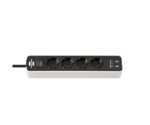  Πολύπριζο 4 θέσεων με usb και διακόπτη 1153240026 Brennenstuhl