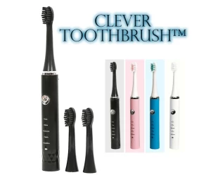 Clever Toothbrush  Hλεκτρική Οδοντόβουρτσα με 5 Προγράμματα  Καθαρισμός, Λεύκανση, Γυάλισμα, Φροντίδα Ούλων, για Ευαίσθητα δόντια  Eπαναφορτιζόμενη Μπαταρία 800mAh  1w Iσχύς  ΙPX7