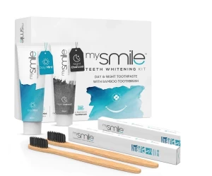 MySmile Day & Night kit 2 οδοντόκρεμες 60ml και 2 Bamboo Οδοντόβουρτσες Eco Masters