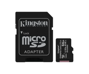 Κάρτα μνήμης Kingston Canvas Select Plus microSDXC 64GB Class 10 U1 V10 A1 UHS-I με αντάπτορα και με Android A1 Performance Class