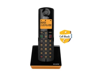  Ασύρματο τηλέφωνο με δυνατότητα αποκλεισμού κλήσεων S280 EWE μαύρο/πορτοκαλί