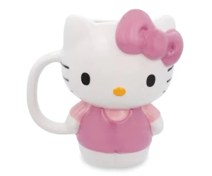 Κεραμική Σανρίο 3D Hello Kitty Full Body Bow Ροζ Μωβ Ψηλή κουπα 400ml 