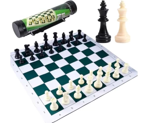 Φορητό σετ σκακιού ταξιδιού κανονιστικού τουρνουά Staunton Roll-up Πτυσσόμενο 50 cm F260