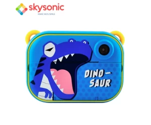  Skysonic Instant Kids Camera με θερμικό εκτυπωτή και εφαρμογή WiFi (Μπλε Δεινοσαυράκι)