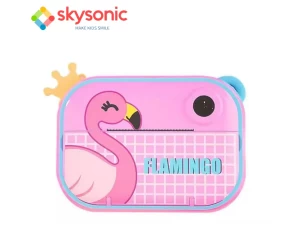  Skysonic Instant Kids Camera με θερμικό εκτυπωτή και εφαρμογή WiFi (Ροζ Φλαμίνγκο)