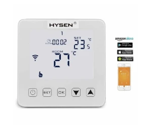  Hysen Hysen HY08-1 Ψηφιακός Θερμοστάτης Χώρου Smart με Οθόνη Αφής και Wi-Fi Λευκός