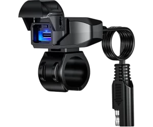  Kewig B10 Φορτιστής Τιμονιού Μηχανής SAE σε Type-C (36W/Αδιάβροχος/LED/DC 9V-24V/Καλώδιο 