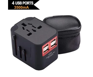  RRtravel HHT210 Αντάπτορας Πρίζας από Universal σε Universal  (4xUSB) USA EU UK AU US