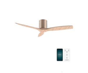 ENERGYSILENCE AERO 5500 AQUA GOLDLIGHTWOOD CONNECTED 08521 Ανεμιστήρας Οροφής Wi-Fi IP44 μ