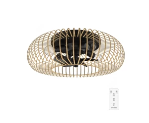 ENERGYSILENCE LAMPAERO 600 NATURAL LIGHTWOOD 08643 Ανεμιστήρας Οροφής 2 σε 1 20W