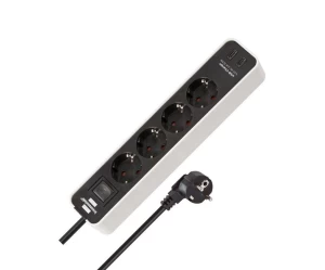 Πολύπριζο 4 θέσεων με 2 x USB-C και διακόπτη BRENNENSTUHL 1153240126 Ecolor λευκό