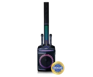 PA-220BK Party Σύστημα Karaoke Με Bluetooth. Aποσπώμενη Μπάρα Led & 2 Ασύρματα Μικρόφωνα Μ