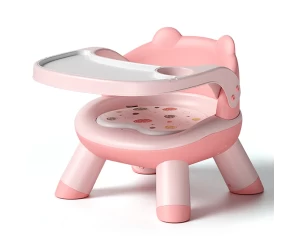  Giggles & Co. Baby Dining Chair με Αποσπώμενο Τραπεζάκι για Σίτιση & Παιχνίδι (Ροζ)