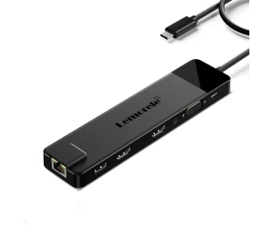  Lemorele TC100 Docking Station 13-σε-1 USB-C Hub με Dual 4K HDMI, VGA, PD 100W, Ethernet,