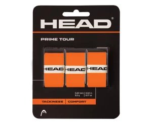 PRIME TOUR REGULAR 3X OR ORANGE OVERGRIP TENNIS HEAD