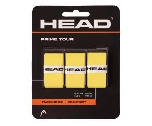 PRIME TOUR REGULAR 3X YW YELLOW OVERGRIP TENNIS HEAD