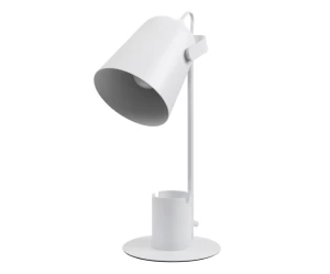 Focus Desk White - Επιτραπέζιο Μονόφωτο E27 Μοντέρνο Μέταλλο Λευκό Καμπάνα - Μ12 x Π15 x Υ