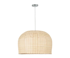 Summer Breeze - Κρεμαστό Μονόφωτο E27 Boho Rattan Φυσικό Καμπάνα - Μ50 x Π50 x Y34cm