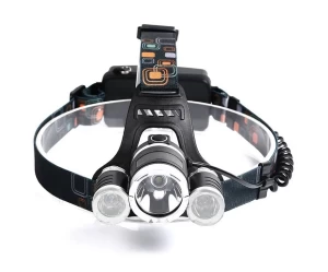 Explorer Beam - Φακός Κεφαλής Τρίφωτος LED Επαναφορτιζόμενος Μαύρος Πλαστικό - Μεταλλικό Ρ