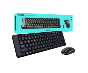 Logitech MK220 - Ασύρματο Σετ Πληκτρολόγιο & Ποντίκι USB - Αγγλικό US - Μαύρο