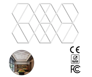 NeoPanel - Διακοσμητικό LED Φωτιστικό Πάνελ Οροφής Πολυγωνικού Σχεδιασμού με Εσωτερικά Μοτ