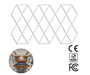 LumenWeave - Διακοσμητικό LED Φωτιστικό Πάνελ Οροφής Πολυγωνικού Σχεδιασμού με Εσωτερικά Μ