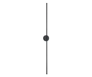 VenCore Linear Round 6093-20003 - Μοντέρνο Επιτοίχιο Δίφωτο LED 18W Μαύρο Αλουμίνιο 120CM 