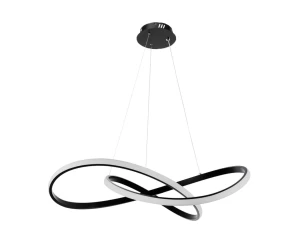 VenCore Infinity 6089-20001 - Μοντέρνο Κρεμαστό Φωτιστικό Οροφής LED 72W Μαύρο Αλουμίνιο Φ