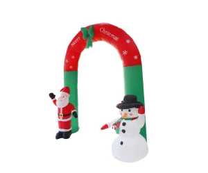 VenCore 8979-10001 - Santa Claus With Snowman Balloon 2.4m - Χριστουγεννιάτικη Φιγούρα Φου