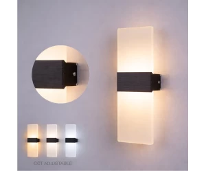VenCore Aether Black 6093-20029 - Μοντέρνο Επιτοίχιο Φωτιστικό Απλίκα LED 12W Μαύρο Αλουμί