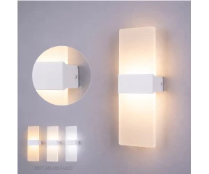 VenCore Aether White 6093-20030 - Μοντέρνο Επιτοίχιο Φωτιστικό Απλίκα LED 12W Λευκό Αλουμί
