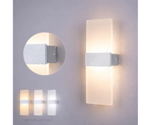 VenCore Aether Silver 6093-20031 - Μοντέρνο Επιτοίχιο Φωτιστικό Απλίκα LED 12W Ασημί Αλουμ