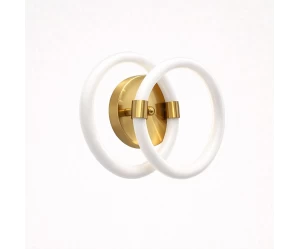 VenCore Vireon Gold 6093-20060 - Μοντέρνο Επιτοίχιο Φωτιστικό Απλίκα LED 12W Χρυσό Αλουμίν