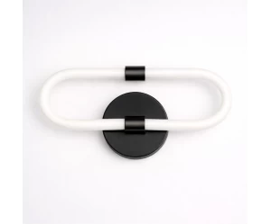 VenCore Circa Black 6093-20065 - Μοντέρνο Επιτοίχιο Φωτιστικό Απλίκα LED 12W Μαύρο Αλουμίν