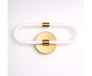 VenCore Circa Gold 6093-20068 - Μοντέρνο Επιτοίχιο Φωτιστικό Απλίκα LED 12W Χρυσό Αλουμίνι