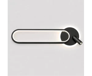 VenCore Velion Black 6093-20073 - Μοντέρνο Επιτοίχιο Φωτιστικό Απλίκα LED 12W Μαύρο Αλουμί
