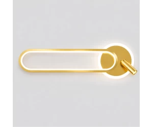 VenCore Velion Gold 6093-20076 - Μοντέρνο Επιτοίχιο Φωτιστικό Απλίκα LED 12W Χρυσό Αλουμίν