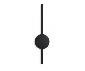 VenCore Axion Black 6093-20094 - Μοντέρνο Επιτοίχιο Φωτιστικό Απλίκα LED 12W Μαύρο Αλουμίν