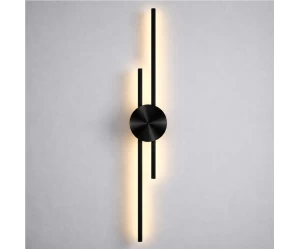 VenCore Aurex Black 6093-20106 - Μοντέρνο Επιτοίχιο Φωτιστικό Απλίκα LED 60CM 12W Μαύρο Αλ