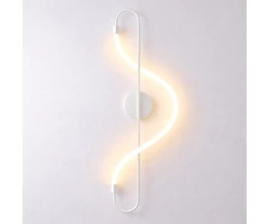 VenCore Fluvaris White 6093-20171 - Μοντέρνο Επιτοίχιο Φωτιστικό Απλίκα LED 12W Λευκό Αλου