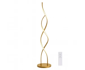 VenCore Helix Gold 6091-20025 - Μοντέρνο Επιδαπέδιο Φωτιστικό LED 20W Χρυσό Αλουμίνιο - Ρυ
