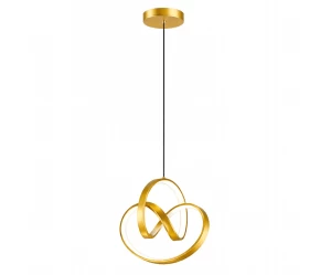 VenCore Loop Gold 6089-20009 - Μοντέρνο Κρεμαστό Φωτιστικό Οροφής LED 18W Χρυσό Αλουμίνιο 