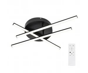 VenCore AxisX Black 7741-20017 - Μοντέρνο Φωτιστικό Οροφής Πλαφονιέρα LED 45W Μαύρο Αλουμί