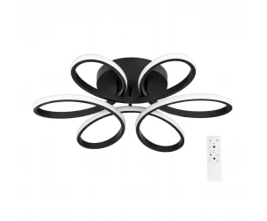 VenCore Lumeo Black 7741-20021 - Μοντέρνο Φωτιστικό Οροφής Πλαφονιέρα LED 60W Μαύρο Αλουμί