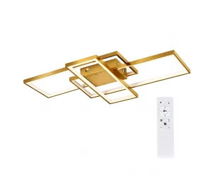 VenCore Nexar Gold 7741-20027 - Μοντέρνο Φωτιστικό Οροφής Πλαφονιέρα LED 100W Χρυσό Αλουμί