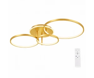 VenCore Elora Gold 7741-20030 - Μοντέρνο Φωτιστικό Οροφής Πλαφονιέρα LED 100W Χρυσό Αλουμί