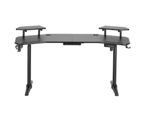 VenCore 2730-10005 - Gaming Desk Adjustable 160x60x72-112cm Black - Μοντέρνο Γραφείο Ρυθμι