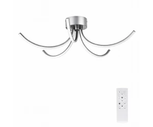 VenCore Vento Silver 7741-20047 - Μοντέρνο Φωτιστικό Οροφής Πλαφονιέρα LED 45W Ασημί Αλουμ
