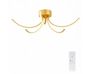 VenCore Vento Gold 7741-20048 - Μοντέρνο Φωτιστικό Οροφής Πλαφονιέρα LED 45W Χρυσό Αλουμίν